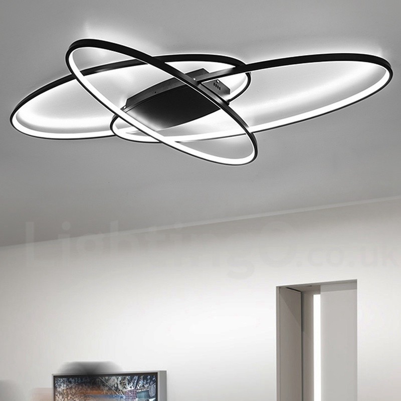 Lámpara de techo moderna y contemporánea de aluminio ovalada regulable, lámpara empotrada para sala de estar y dormitorio. También se puede usar como luz de pared.