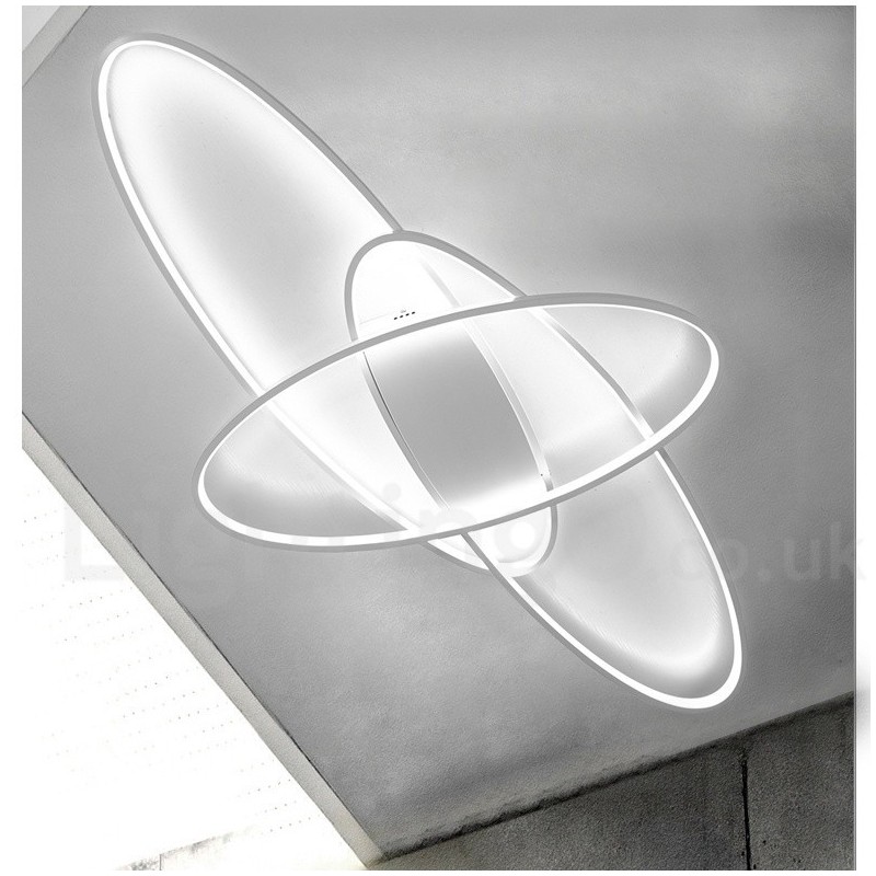 Lámpara de techo moderna y contemporánea de aluminio ovalada regulable, lámpara empotrada para sala de estar y dormitorio. También se puede usar como luz de pared.