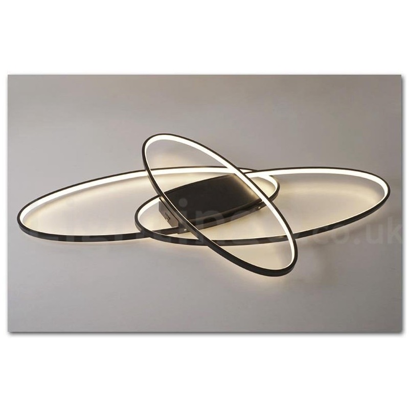 Lámpara de techo moderna y contemporánea de aluminio ovalada regulable, lámpara empotrada para sala de estar y dormitorio. También se puede usar como luz de pared.