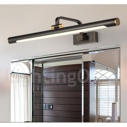 Lámpara de espejo IP, luces de baño, luces de pared de latón puro con pantalla acrílica, iluminación de maquillaje