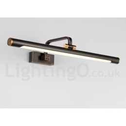 Lámpara de espejo IP, luces de baño, luces de pared de latón puro con pantalla acrílica, iluminación de maquillaje