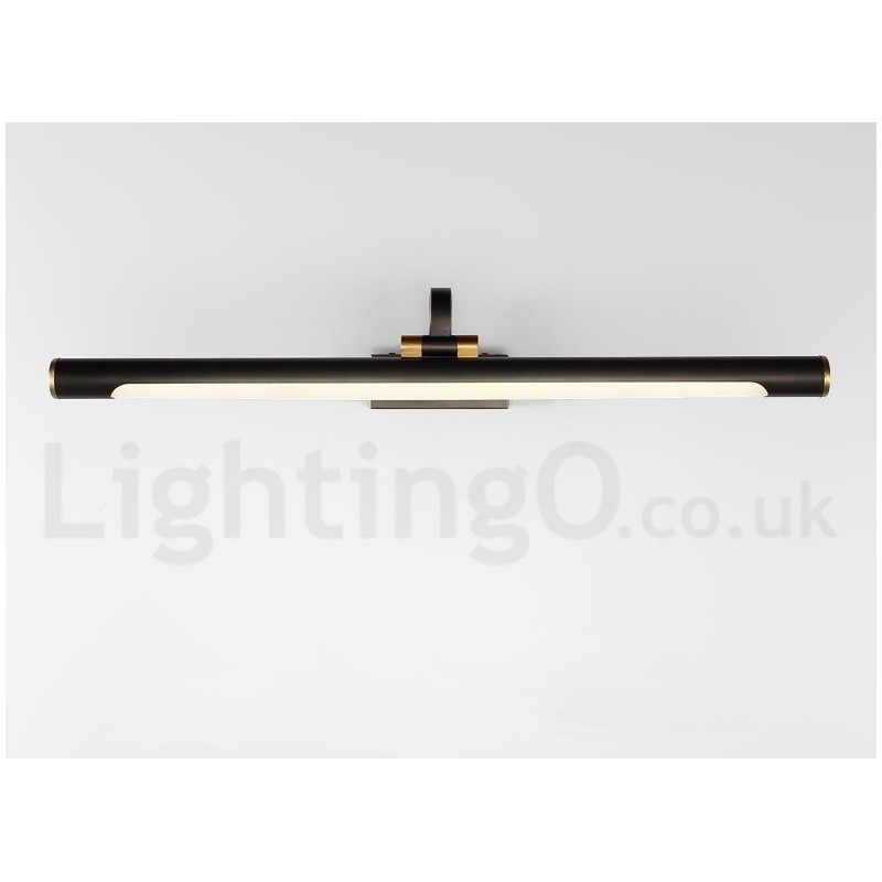 Lámpara de espejo IP, luces de baño, luces de pared de latón puro con pantalla acrílica, iluminación de maquillaje