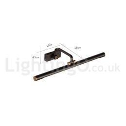Lámpara de espejo IP, luces de baño, luces de pared de latón puro con pantalla acrílica, iluminación de maquillaje