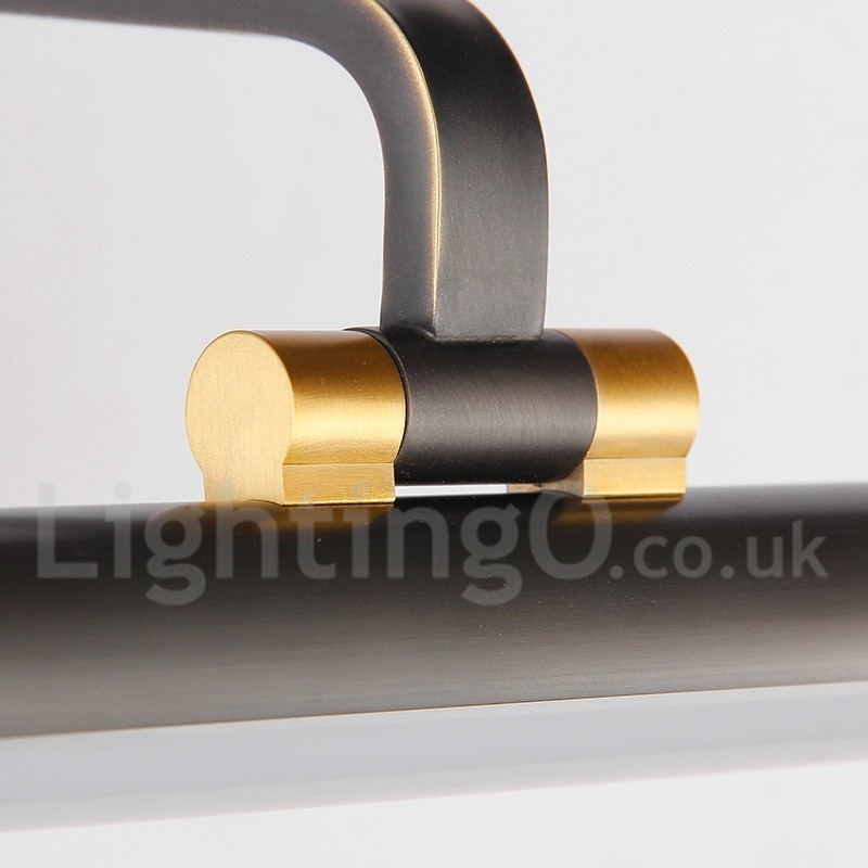 Lámpara de espejo IP, luces de baño, luces de pared de latón puro con pantalla acrílica, iluminación de maquillaje