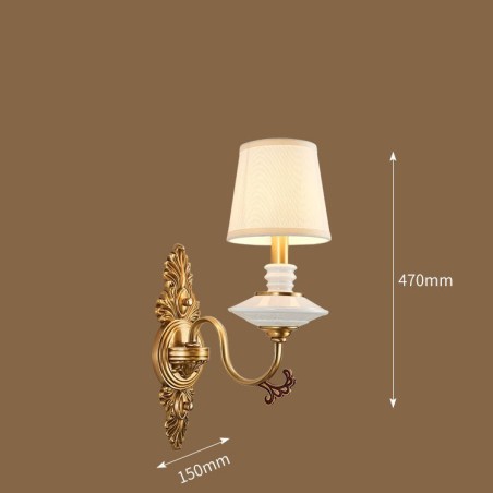 Lámpara de pared de 1 luz con vela, de latón 100 % puro, de lujo, estilo rústico, retro, vintage, de cerámica, con pantalla de tela, ideal para hoteles, oficinas, salas de exposición, salas de estar y comedores. Lámpara de pared de 1 luz con vela, de latón 100 % puro, de lujo, estilo rústico, retro, vintage, de cerámica, con pantalla de tela, ideal para hoteles, oficinas, salas de exposición, salas de estar y comedores.