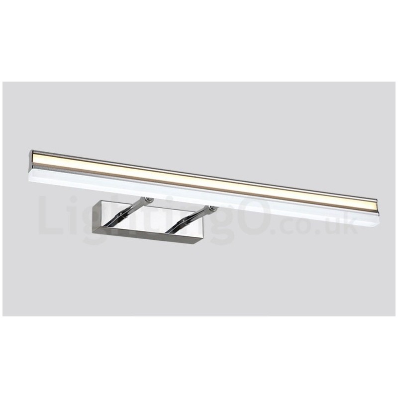 Lámpara de espejo IP44 para baño, luces de pared arriba y abajo con pantalla acrílica, iluminación de maquillaje