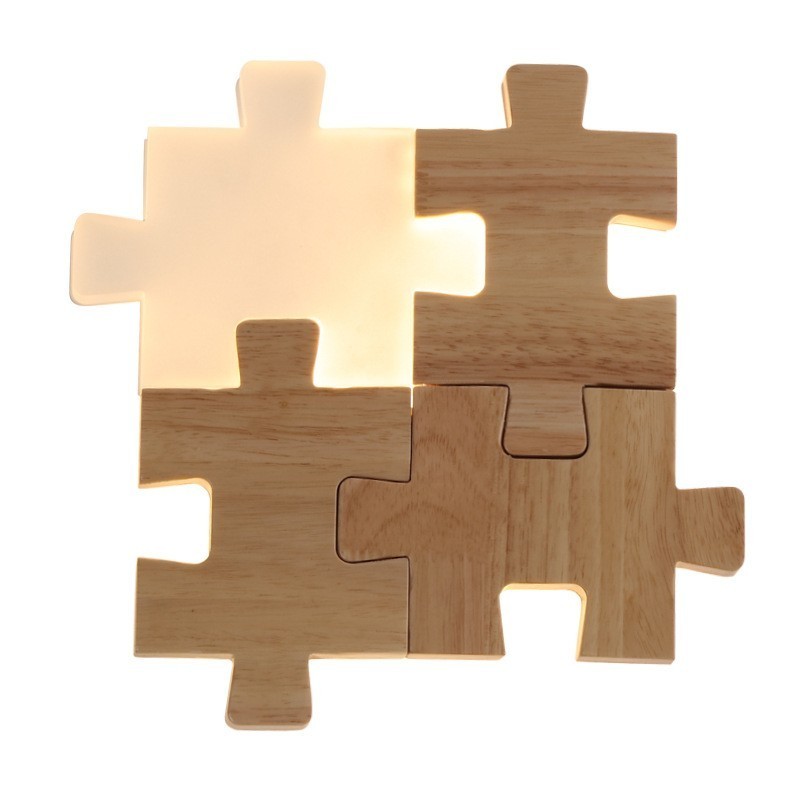 Apliques de pared de madera con pantalla acrílica, modernos y contemporáneos, de madera y bambú.