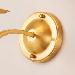 Lámpara de pared de latón puro, lujosa, rústica, retro, vintage, de 1 luz, con vela y pantalla de tela, ideal para habitaciones de hotel, salas de exposición, salas de estar y comedores.