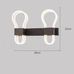 Lámpara de pared moderna con pantallas acrílicas para dormitorio, pasillo y sala de estar.