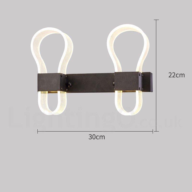 Lámpara de pared moderna con pantallas acrílicas para dormitorio, pasillo y sala de estar.