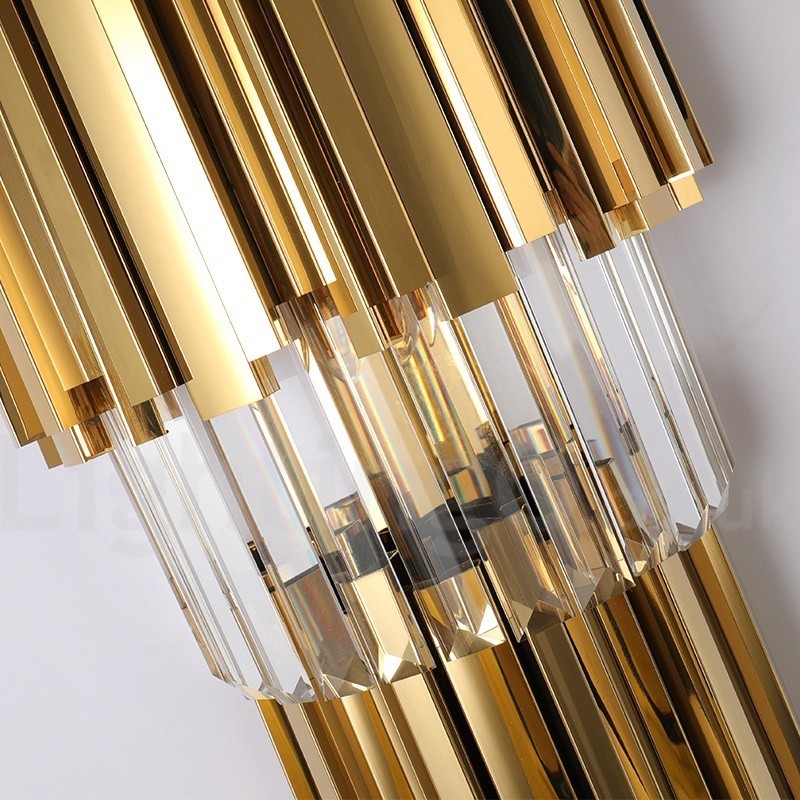 Lámpara de pared de cristal K9 de lujo moderna con pantalla de cristal