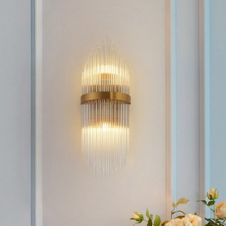 Lámpara de pared de cristal K9 de lujo moderna con pantalla de cristal Lámpara de pared de cristal K9 de lujo moderna con pantalla de cristal