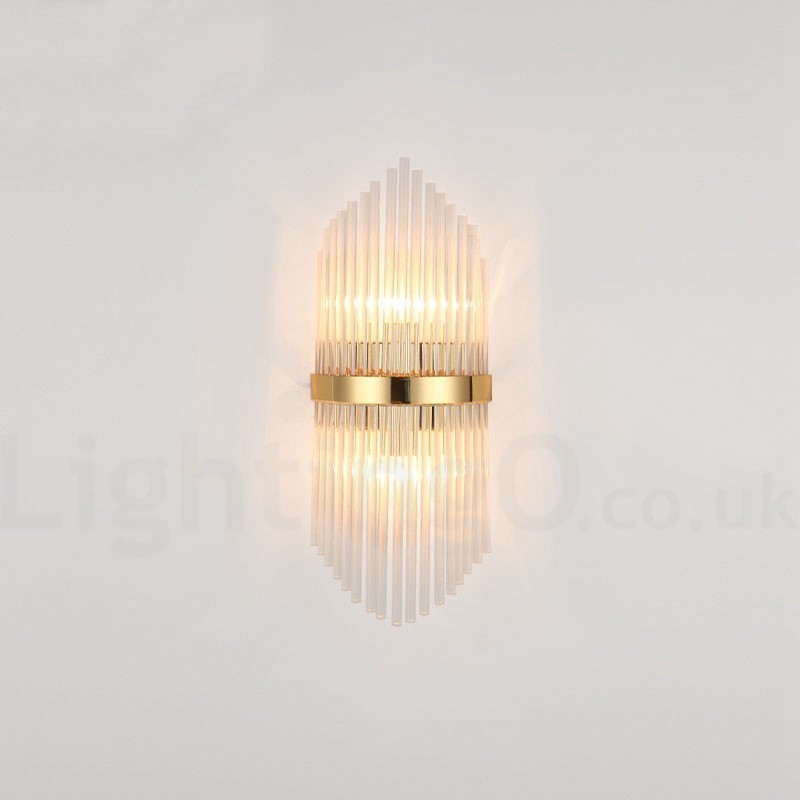 Lámpara de pared de cristal K9 de lujo moderna con pantalla de cristal