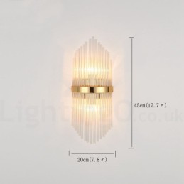 Lámpara de pared de cristal K9 de lujo moderna con pantalla de cristal