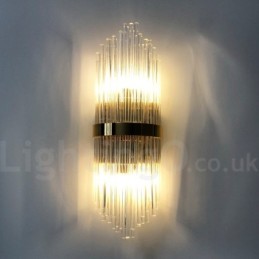 Lámpara de pared de cristal K9 de lujo moderna con pantalla de cristal