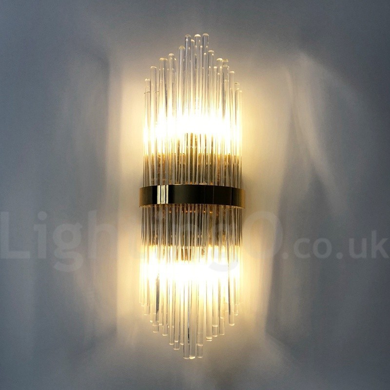 Lámpara de pared de cristal K9 de lujo moderna con pantalla de cristal