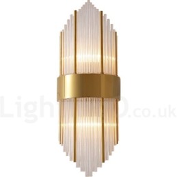 Lámpara de pared de cristal K9 de lujo moderna con pantalla de cristal