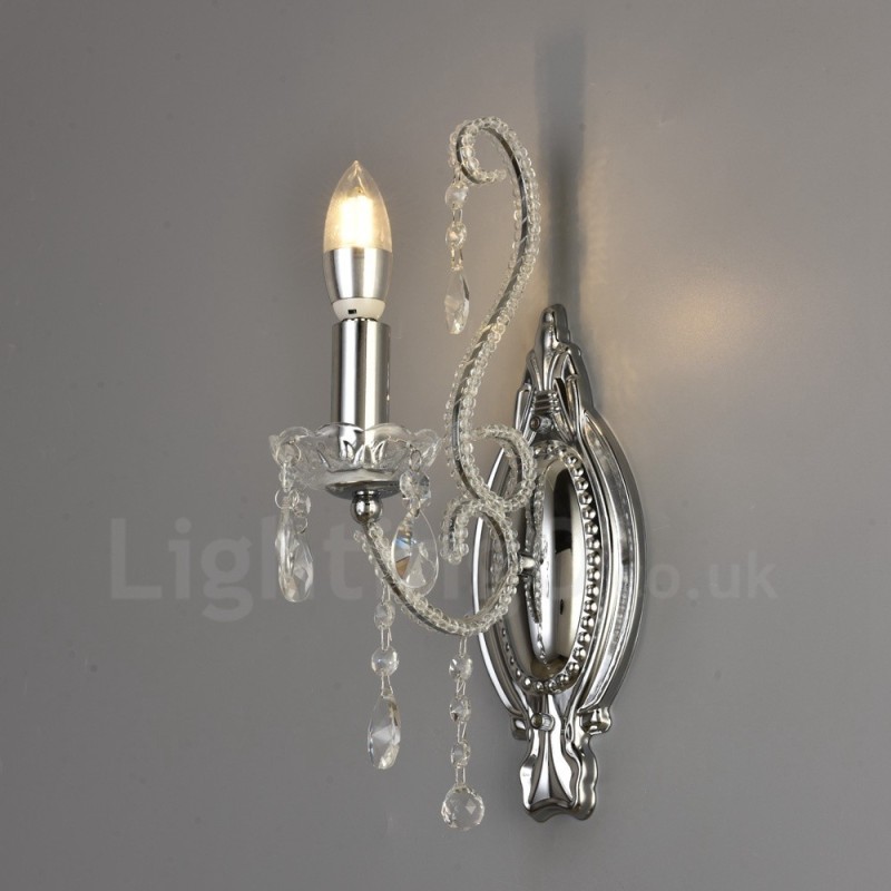 Aplique de pared de cristal estilo americano, 1 luz, dorado y negro, para sala de estar, comedor, tienda de ropa, cafetería, hotel.