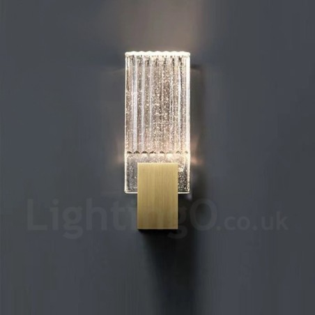 Apliques de pared de cristal minimalistas posmodernos para sala de estar, apliques de pared de estudio para dormitorio y mesita de noche de arte americano Apliques de pared de cristal minimalistas posmodernos para sala de estar, apliques de pared de estudio para dormitorio y mesita de noche de arte americano