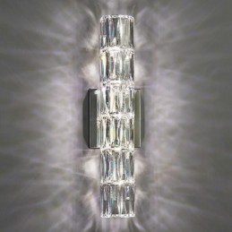 Lámpara de pared para sala de estar, lámpara de lujo sencilla para dormitorio, lámpara de noche, vestíbulo de hotel, pasillo, villa, proyecto, apliques de pared de cristal de acero inoxidable