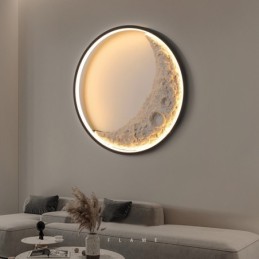 Lámparas de pared decorativas de fondo redondo nórdico para interiores