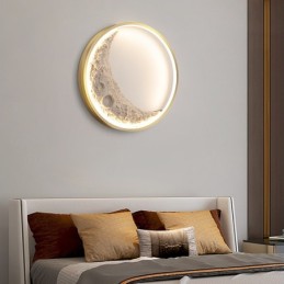 Lámparas de pared decorativas de fondo redondo nórdico para interiores