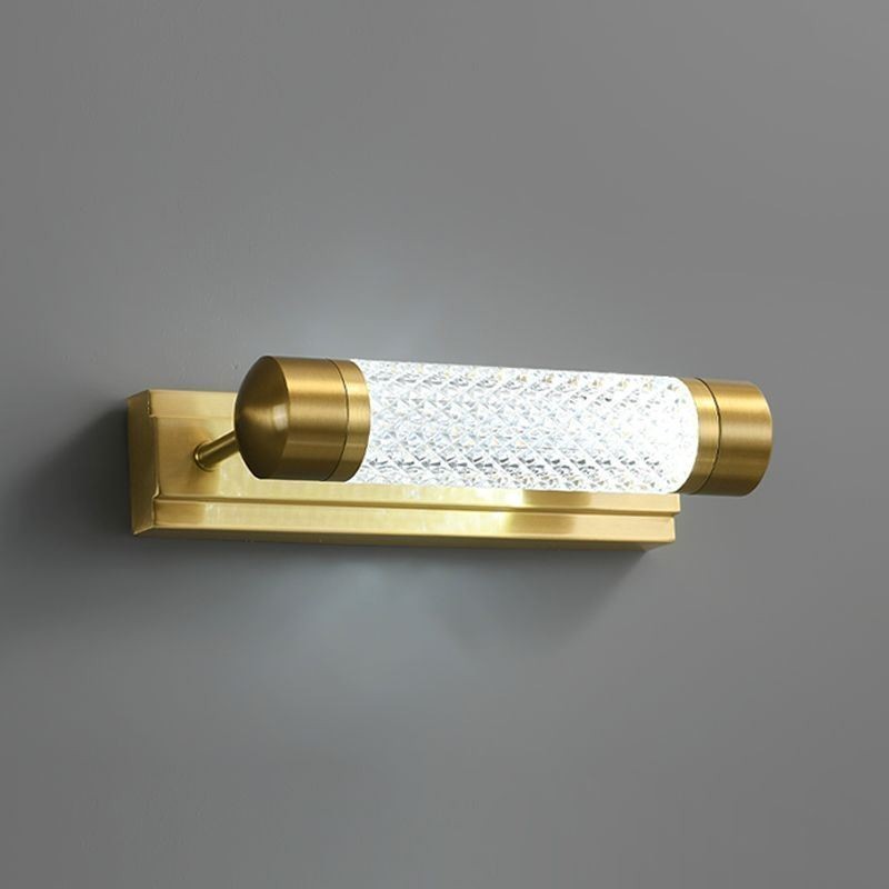 Lámpara de pared de latón acrílico cilindro espejo luz frontal
