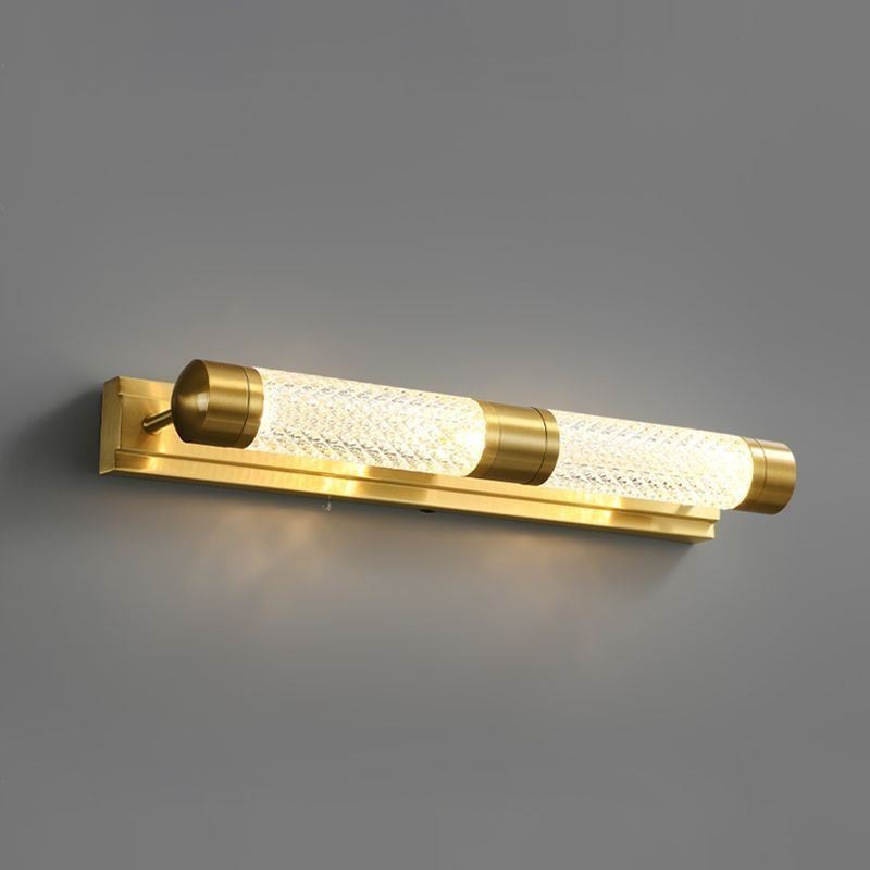 Lámpara de pared de latón acrílico cilindro espejo luz frontal