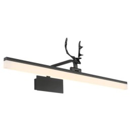 Lámpara de pared acrílica con espejo de asta para baño y maquillaje