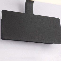Lámpara de pared acrílica con espejo de asta para baño y maquillaje