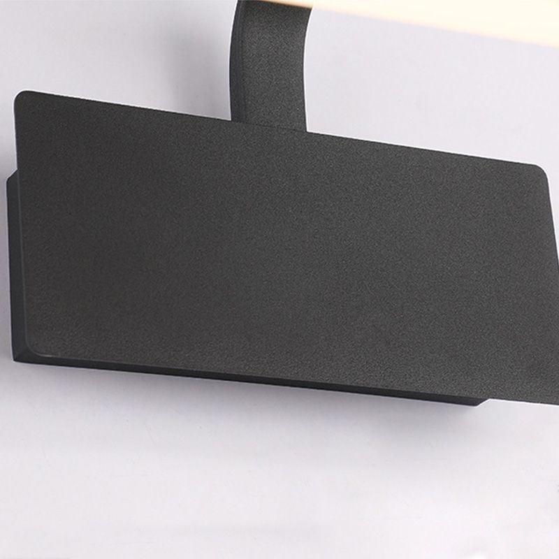 Lámpara de pared acrílica con espejo de asta para baño y maquillaje