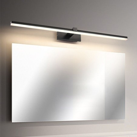 Lámpara de pared contemporánea con espejo y luz frontal, iluminación acrílica para baño. Lámpara de pared contemporánea con espejo y luz frontal, iluminación acrílica para baño.