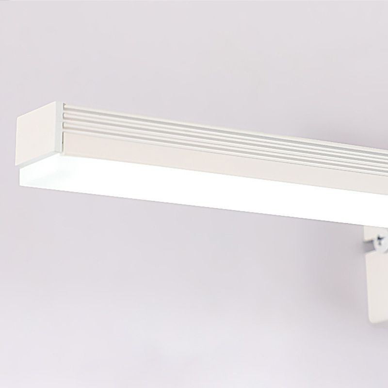 Lámpara de pared contemporánea con espejo y luz frontal, iluminación acrílica para baño.