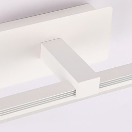 Lámpara de pared contemporánea con espejo y luz frontal, iluminación acrílica para baño.