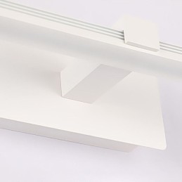 Lámpara de pared contemporánea con espejo y luz frontal, iluminación acrílica para baño.