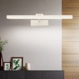 Lámpara de pared con espejo frontal de estilo nórdico con ángulo ajustable para baño