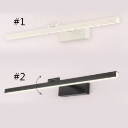 Lámpara de pared con espejo frontal de estilo nórdico con ángulo ajustable para baño