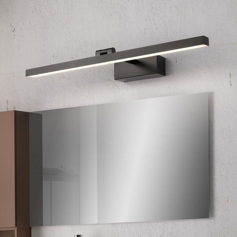 Lámpara de pared con espejo frontal de estilo nórdico con ángulo ajustable para baño