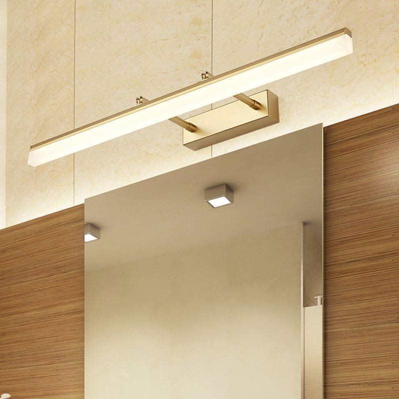 Lámpara de pared extensible de acrílico con luz frontal para espejo, para baño y pasillo