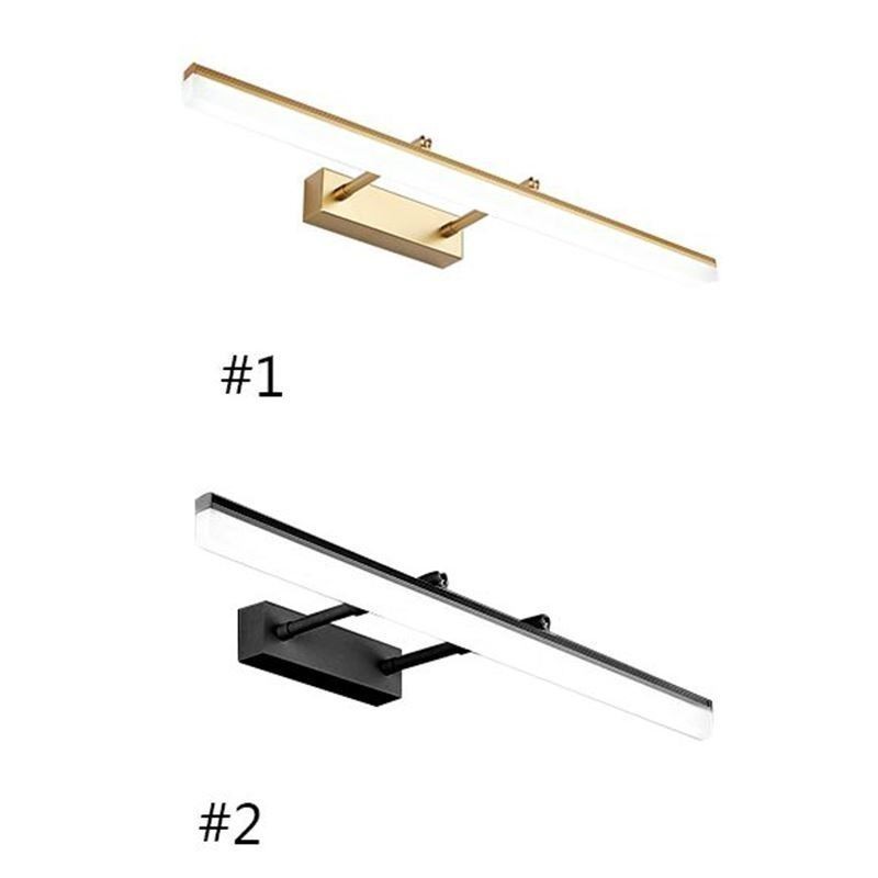 Lámpara de pared extensible de acrílico con luz frontal para espejo, para baño y pasillo