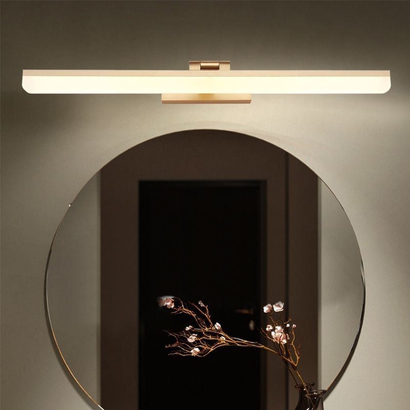 Lámpara de pared moderna con espejo frontal para baño