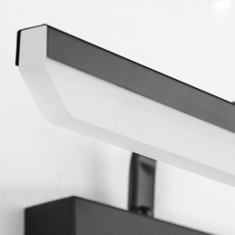 Lámpara de pared moderna con espejo, luz frontal, ángulo ajustable, luz de maquillaje para baño