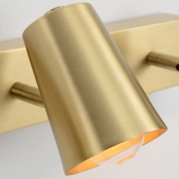 Lámpara de pared con espejo frontal de latón nórdico