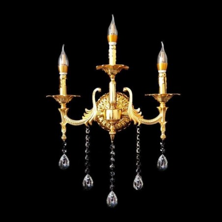 Lámpara de pared europea de lujo, lámpara de cristal con forma de gota, lámpara decorativa para mesita de noche. Lámpara de pared europea de lujo, lámpara de cristal con forma de gota, lámpara decorativa para mesita de noche.