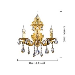 Lámpara de pared de moda europea, aplique de pared de cristal de lujo, iluminación