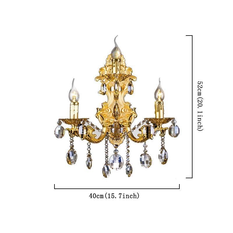 Lámpara de pared de moda europea, aplique de pared de cristal de lujo, iluminación