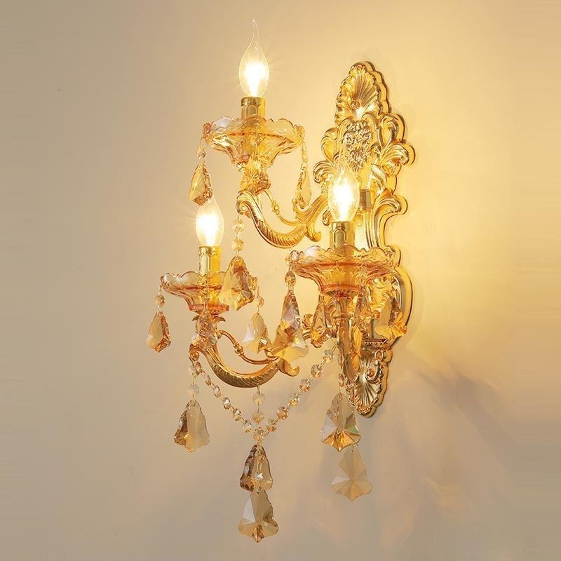 Lámpara de pared de lujo, elegante aplique de pared, lámpara decorativa, iluminación de noche