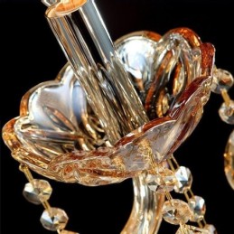 Lámpara de pared europea de cristal ámbar y coñac, lámpara de pared sencilla, iluminación