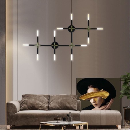 Aplique de pared con luz blanca cálida, creativo, lámpara de combinación DIY Aplique de pared con luz blanca cálida, creativo, lámpara de combinación DIY