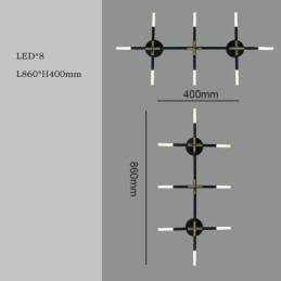 Aplique de pared con luz blanca cálida, creativo, lámpara de combinación DIY